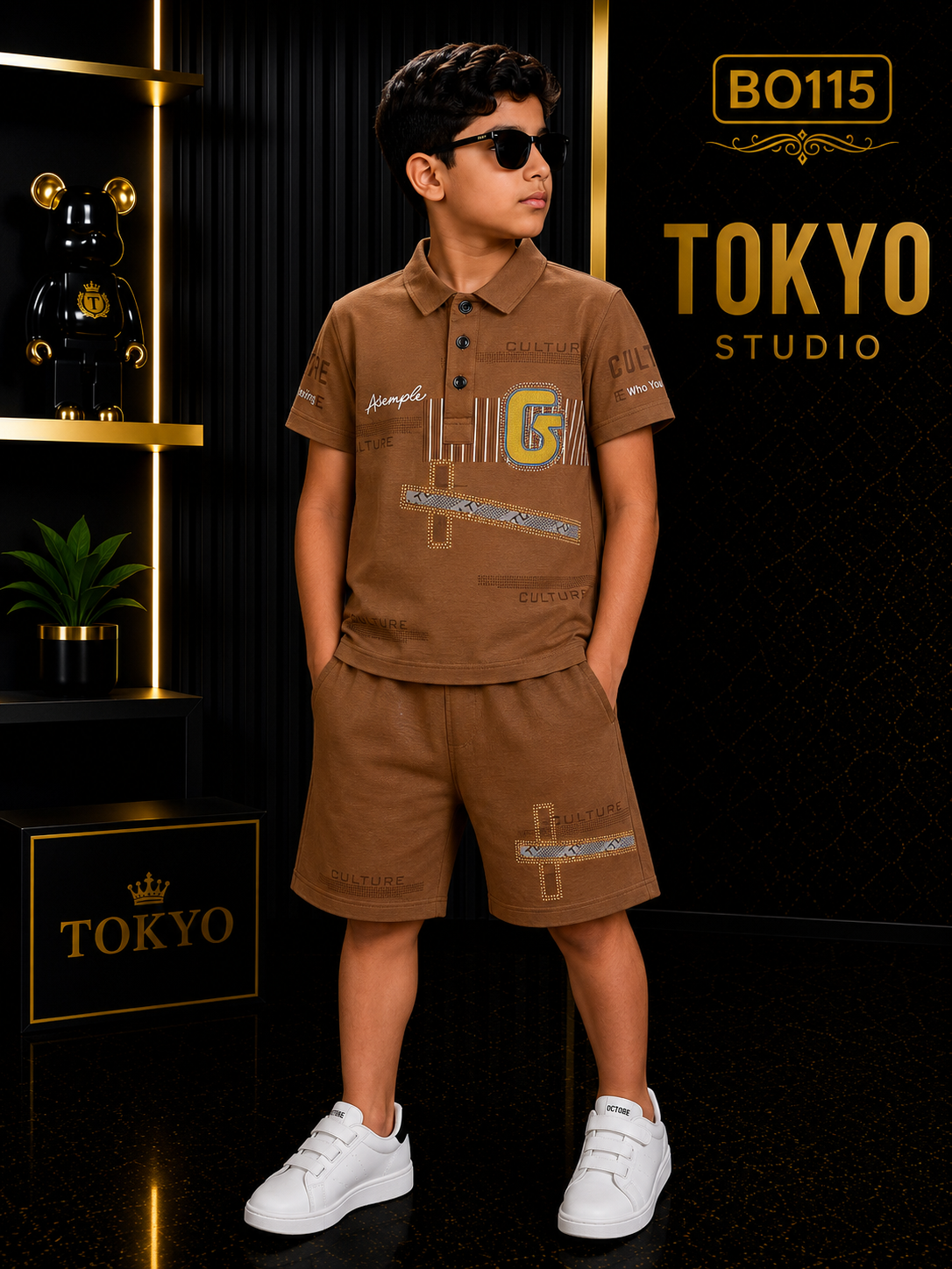 Boys Premium Graphic Polo T-Shirt-BO115