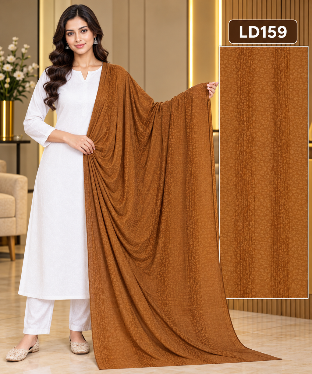 Premium Ladies Ombre Jacquard Dupatta - LD159