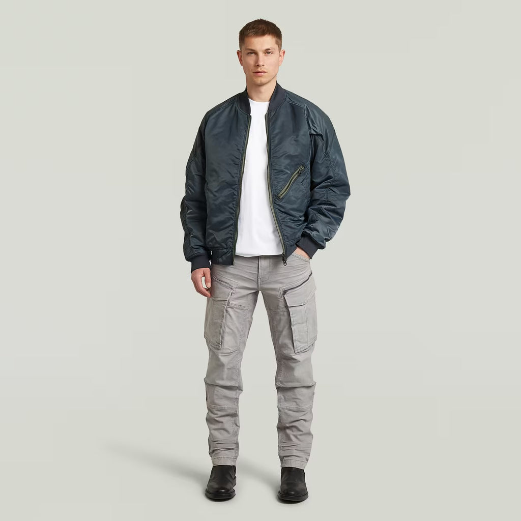 Rovic Zip 3D Tapered Pants white
