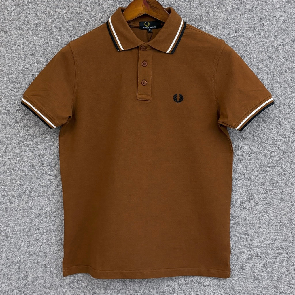 Premium Ultra Heavyweight Polo T-Shirt FPPL Khaki-C93