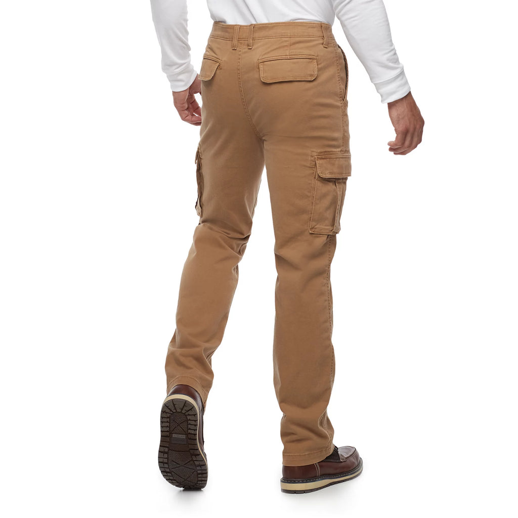 Mens Flexwear Straight Fit Cargo Pants – Brown
