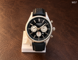 Men's Premium Triple Subdial Analog Leather Strap Watch – W57