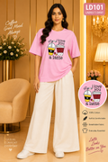 Premium Ladies Graphic T-Shirt LD101 — Bubblegum Pink