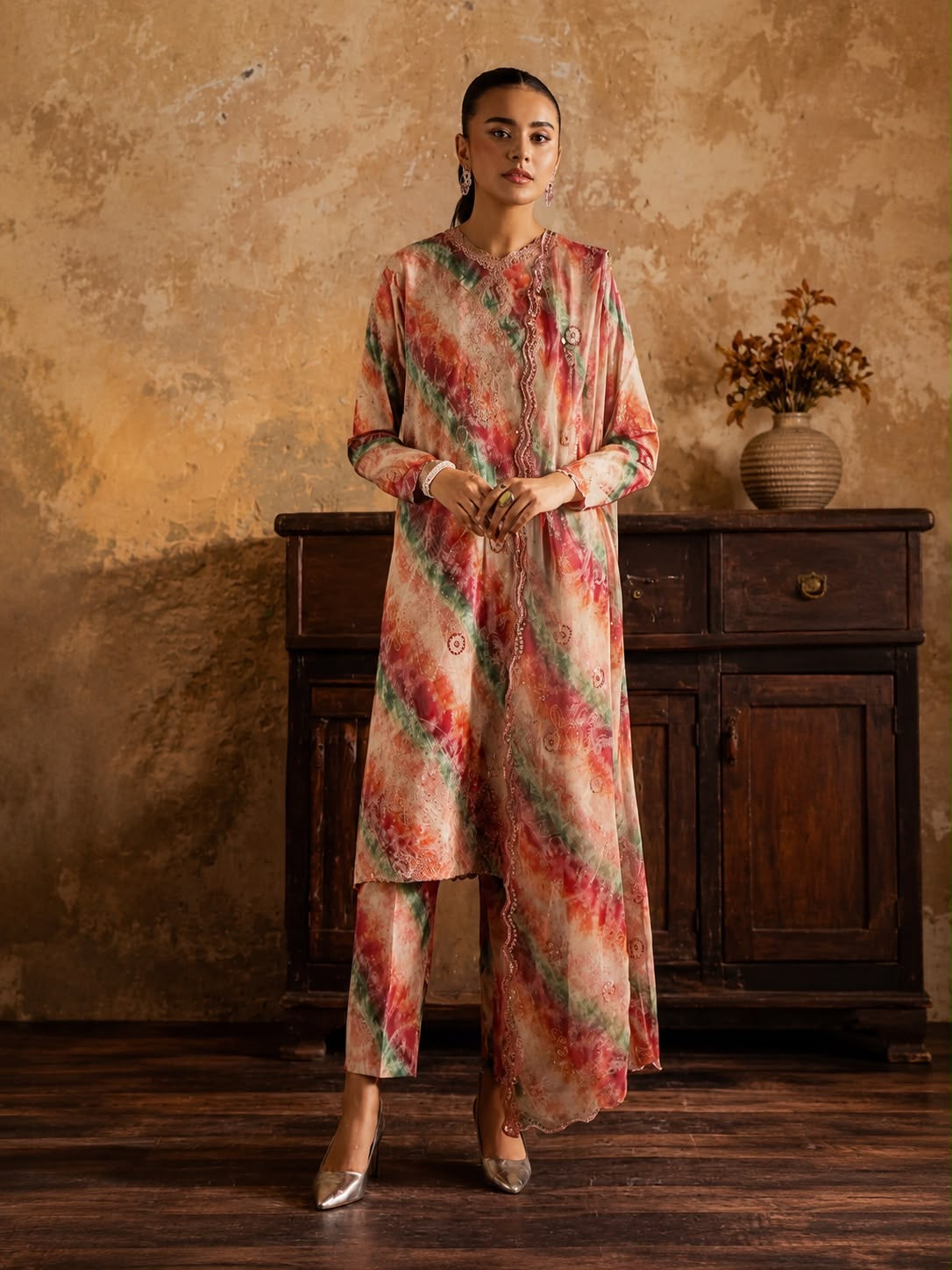 Luxury Digital Printed Lawn Unstitched Three Piece Set -C536