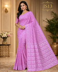 Rose Pink Jamdani Saree-JS13