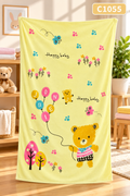 Cute Bear Printed Baby Bath Towel – Happy Baby | C1055
