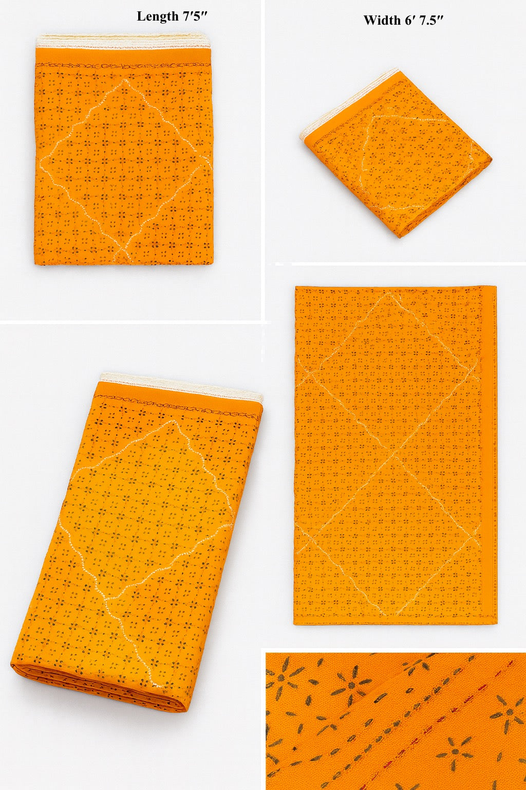 Bokulful Nakshi Katha Mustard Yellow