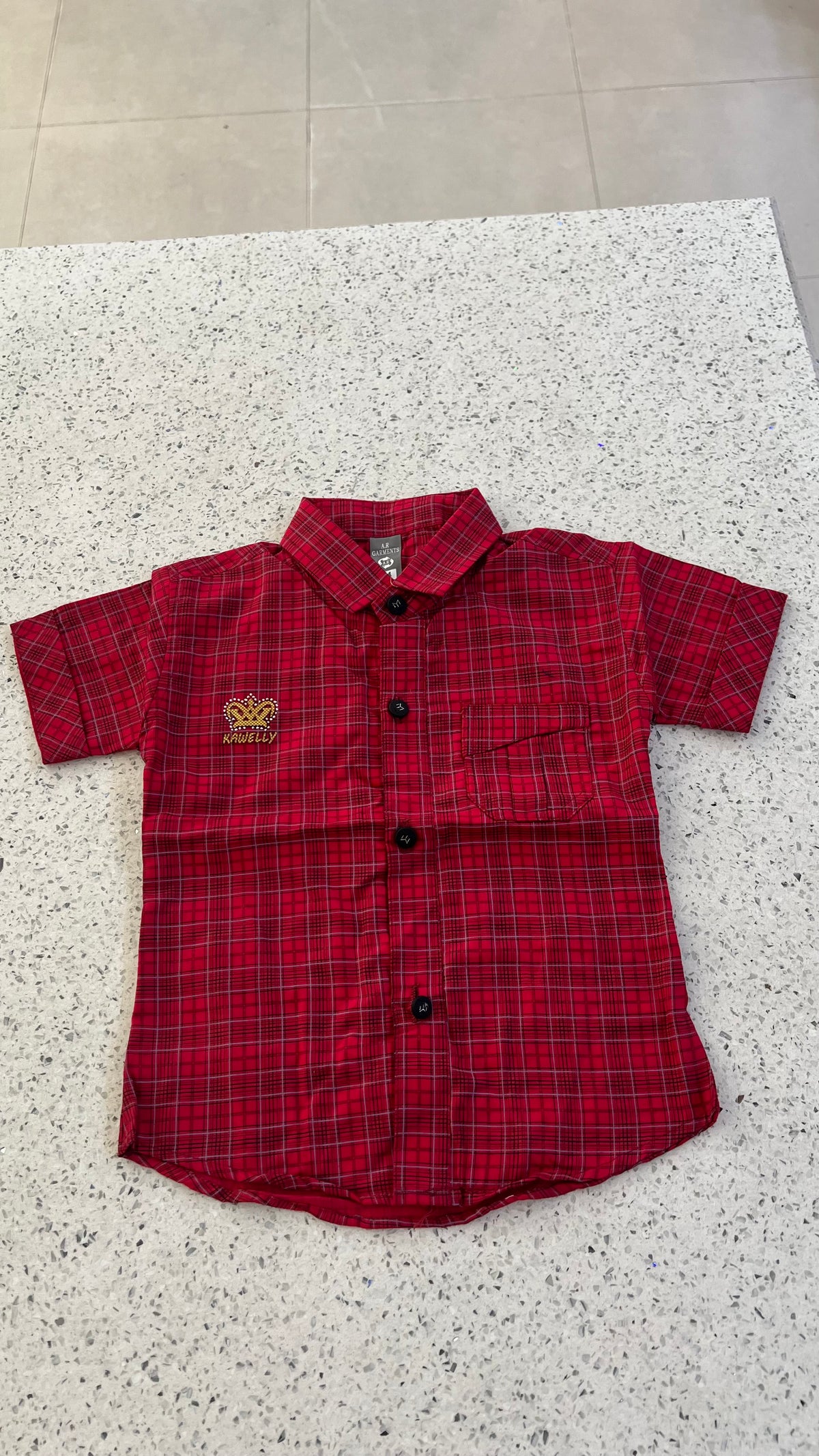 Premium Boys Check Shirt & Denim Shorts Set-BO281