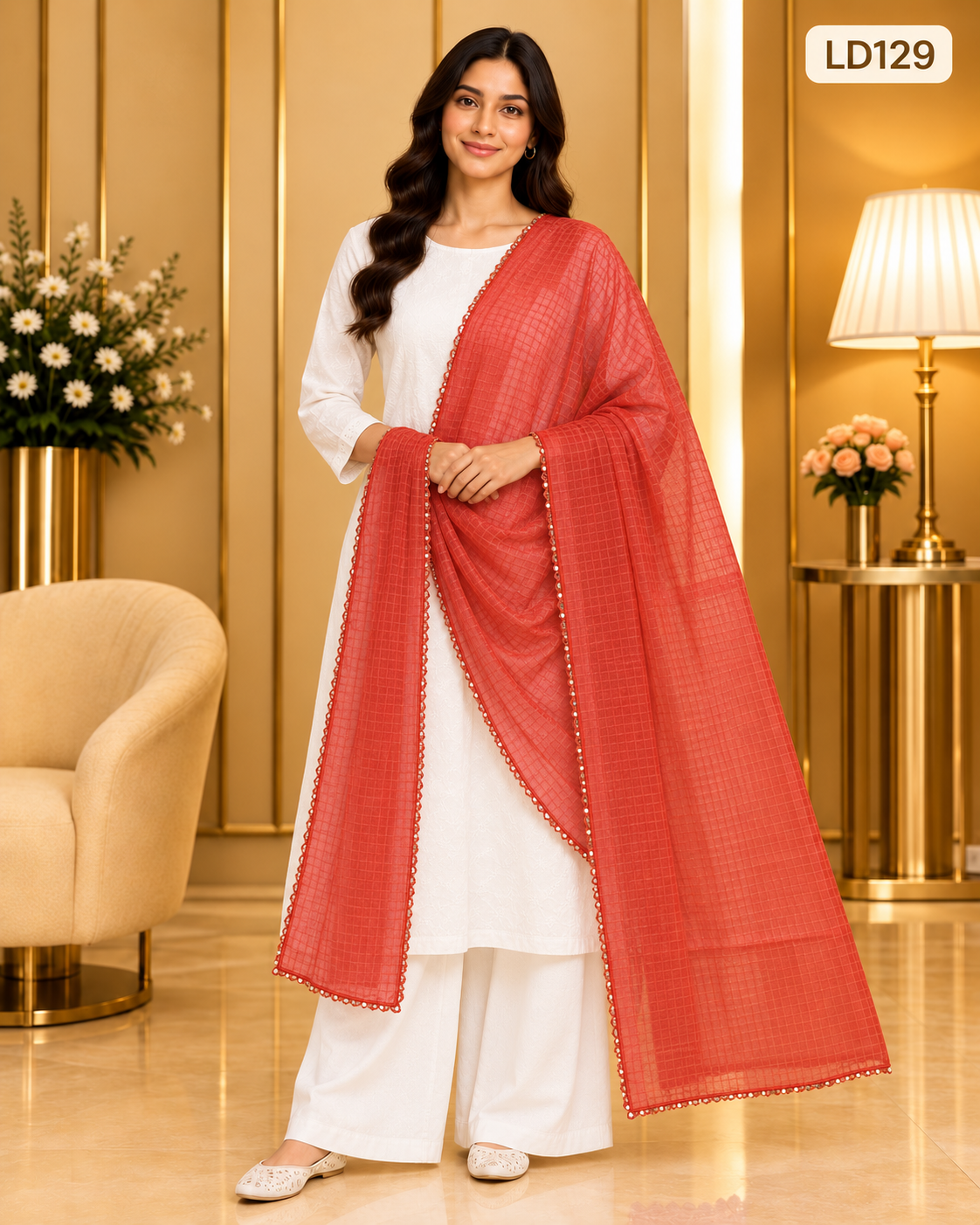Premium Textured Ladies Dupatta-LD129
