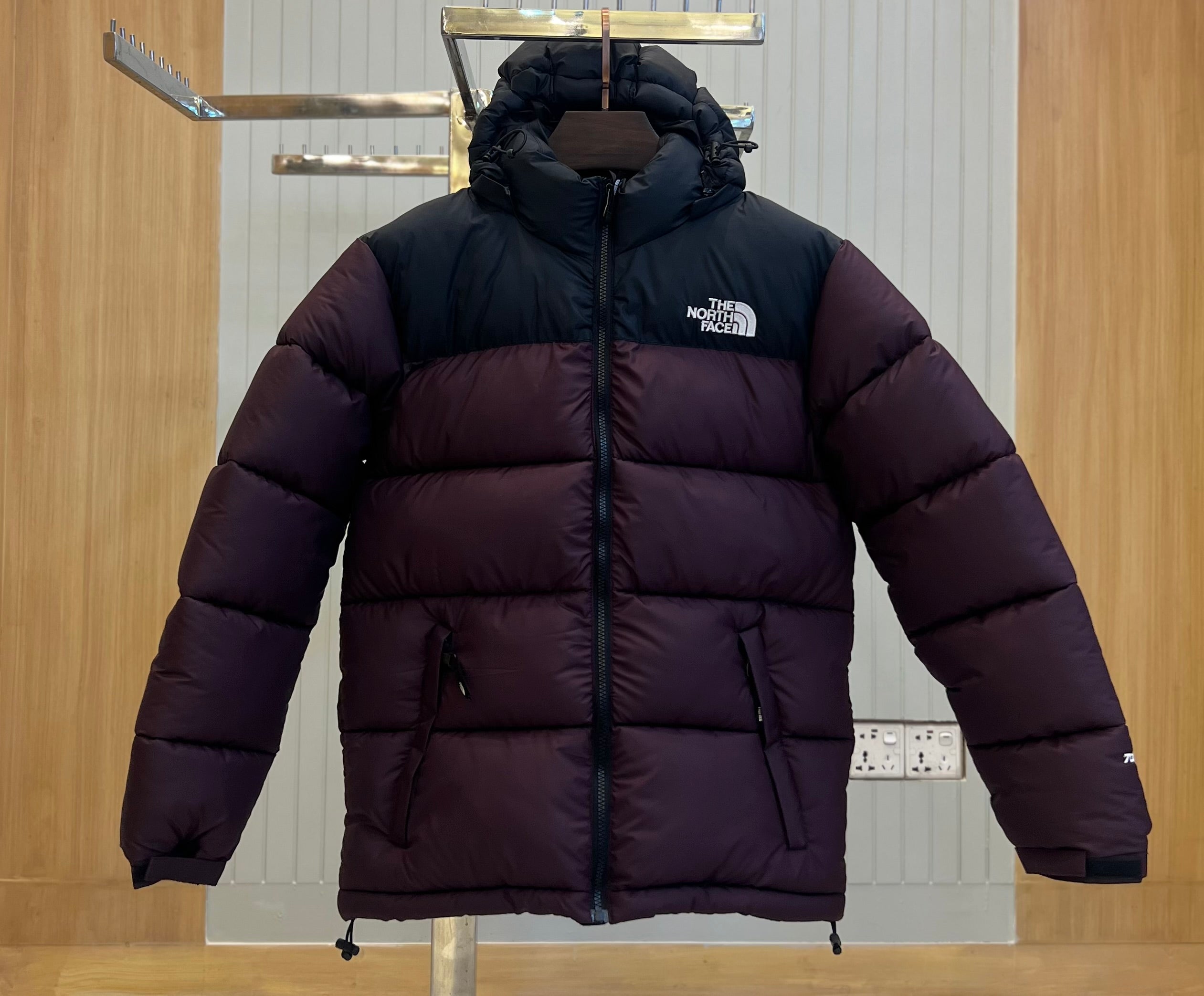 Men’s Premium Hooded Puffer Jacket Maroon