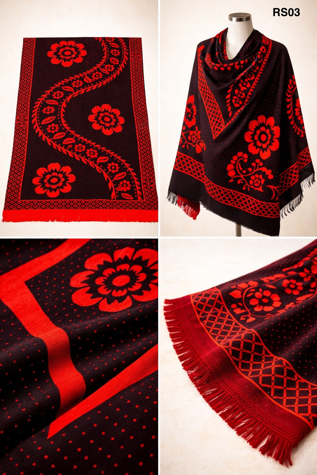 Premium Rose Shawl RS03