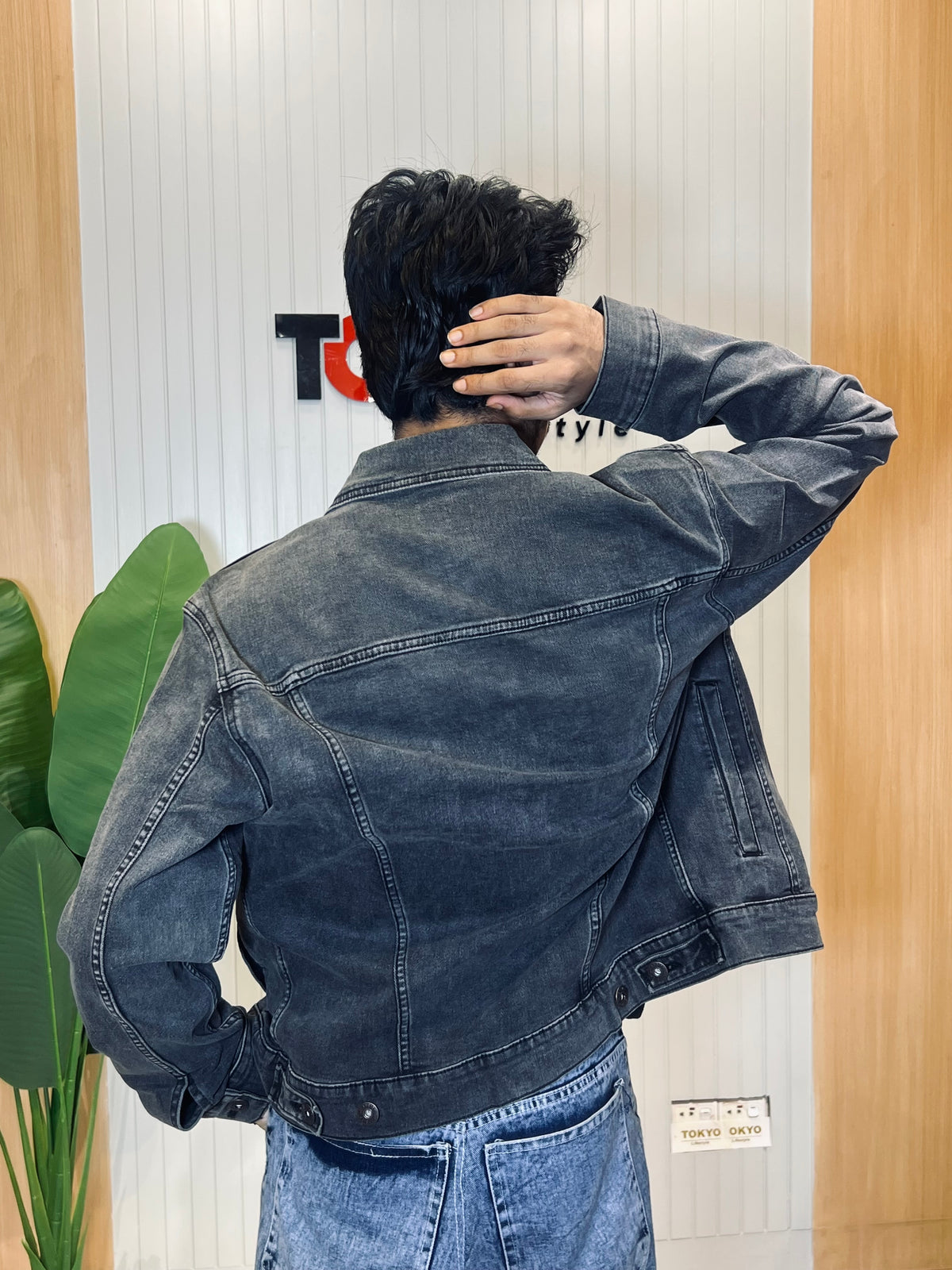 GATSBY Mens Denim Jacket Wrangler G143 Black