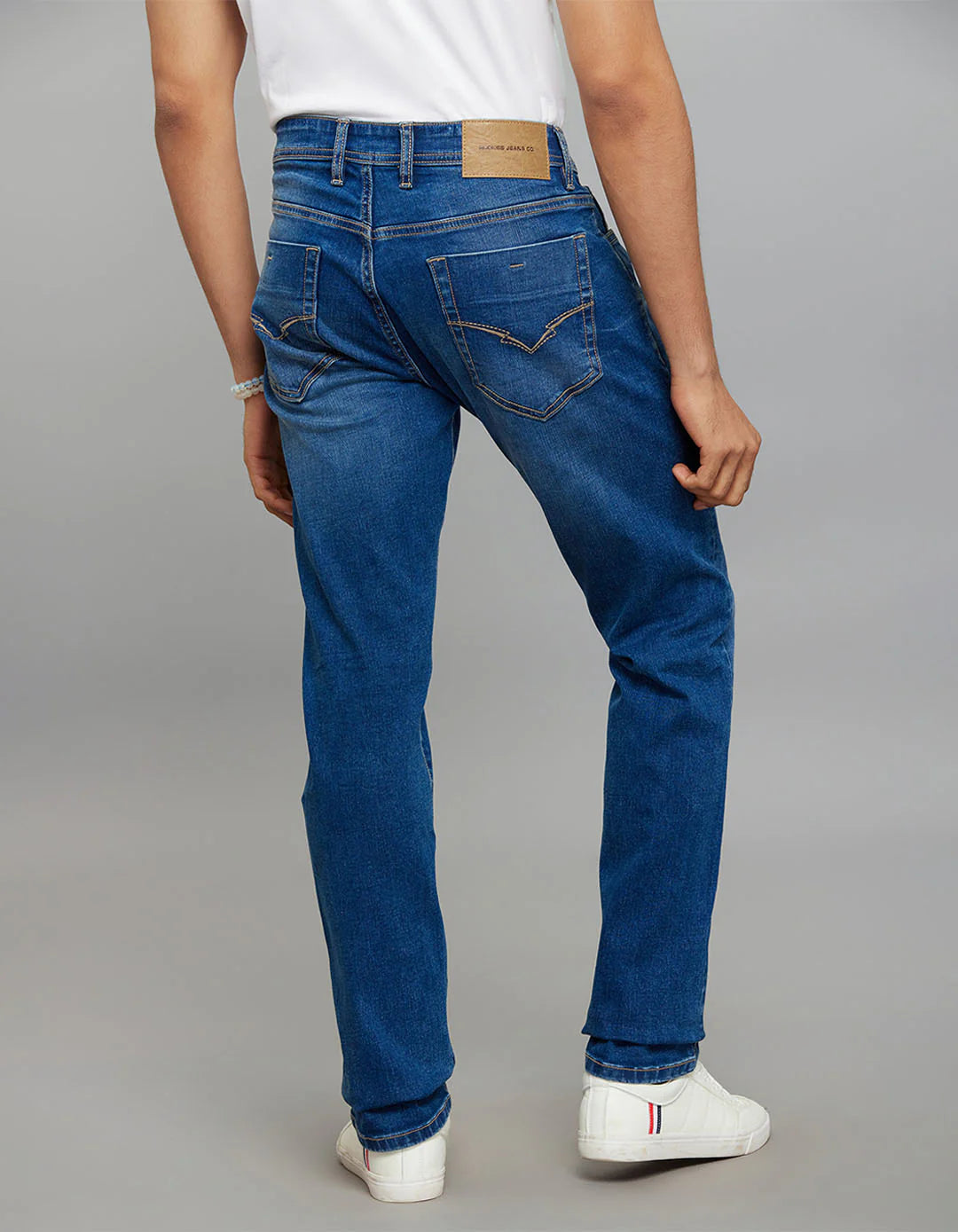 Rookies Mid-Rise Slim Straight Fit Classic Jeans - Medium Blue RJ6233