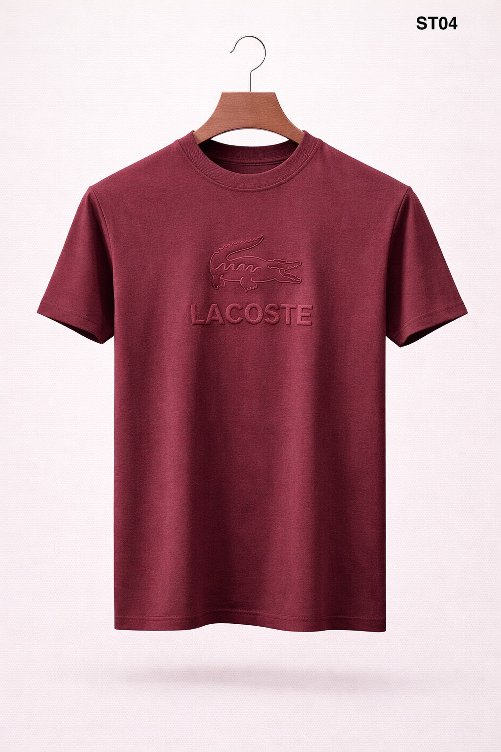 Signature Logo Style T-Shirt – Burgundy ST04