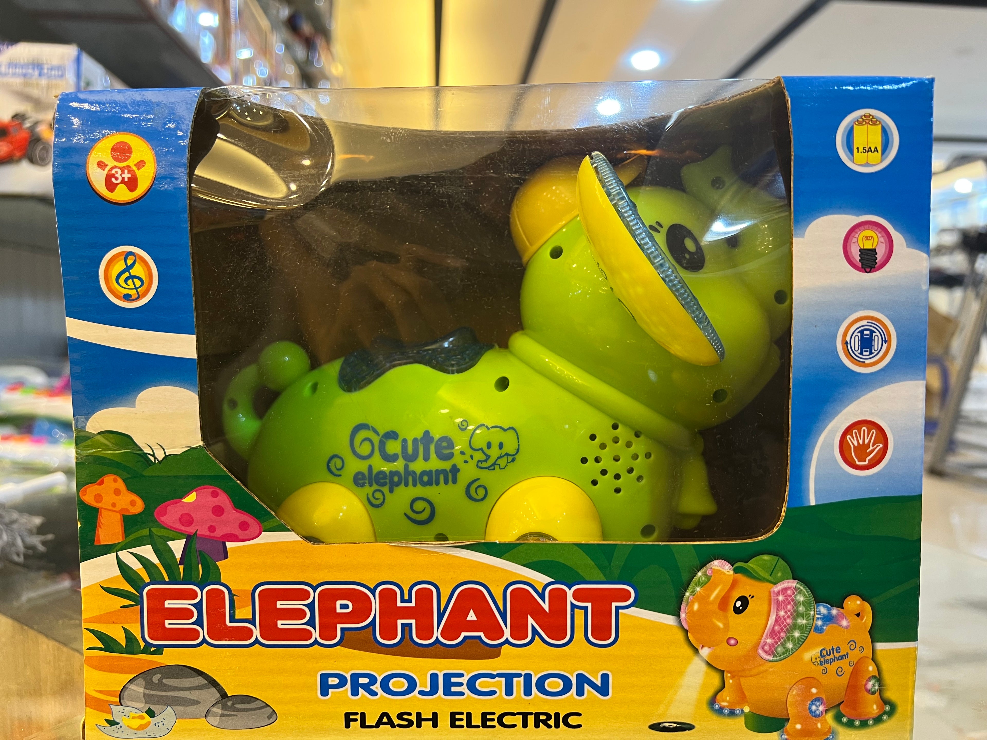 Elephant Projection Flash Electric Toy with Music & Lights