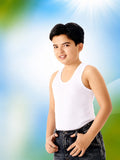 Boys’ Classic White Sleeveless Cotton Vest-BO49