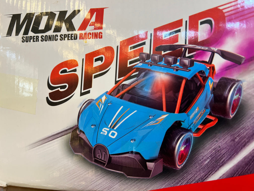 MOKA RC Super Sonic Speed Racing Car with Light, Music & Smoke Effect