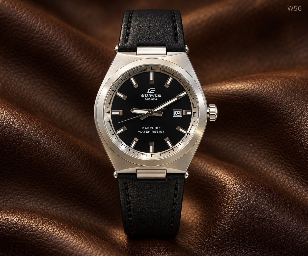 Men's Premium Classic Analog Leather Strap Watch – W56