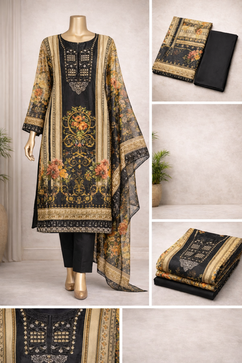 Elegant Embroidered Ethnic three piece 1057