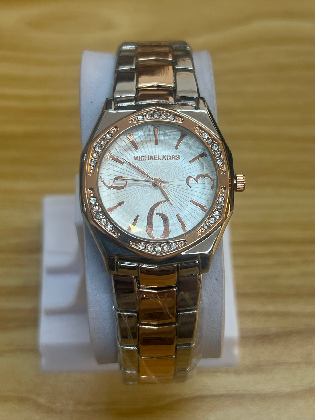 LW73 MK Crystal Bezel Strap Watch