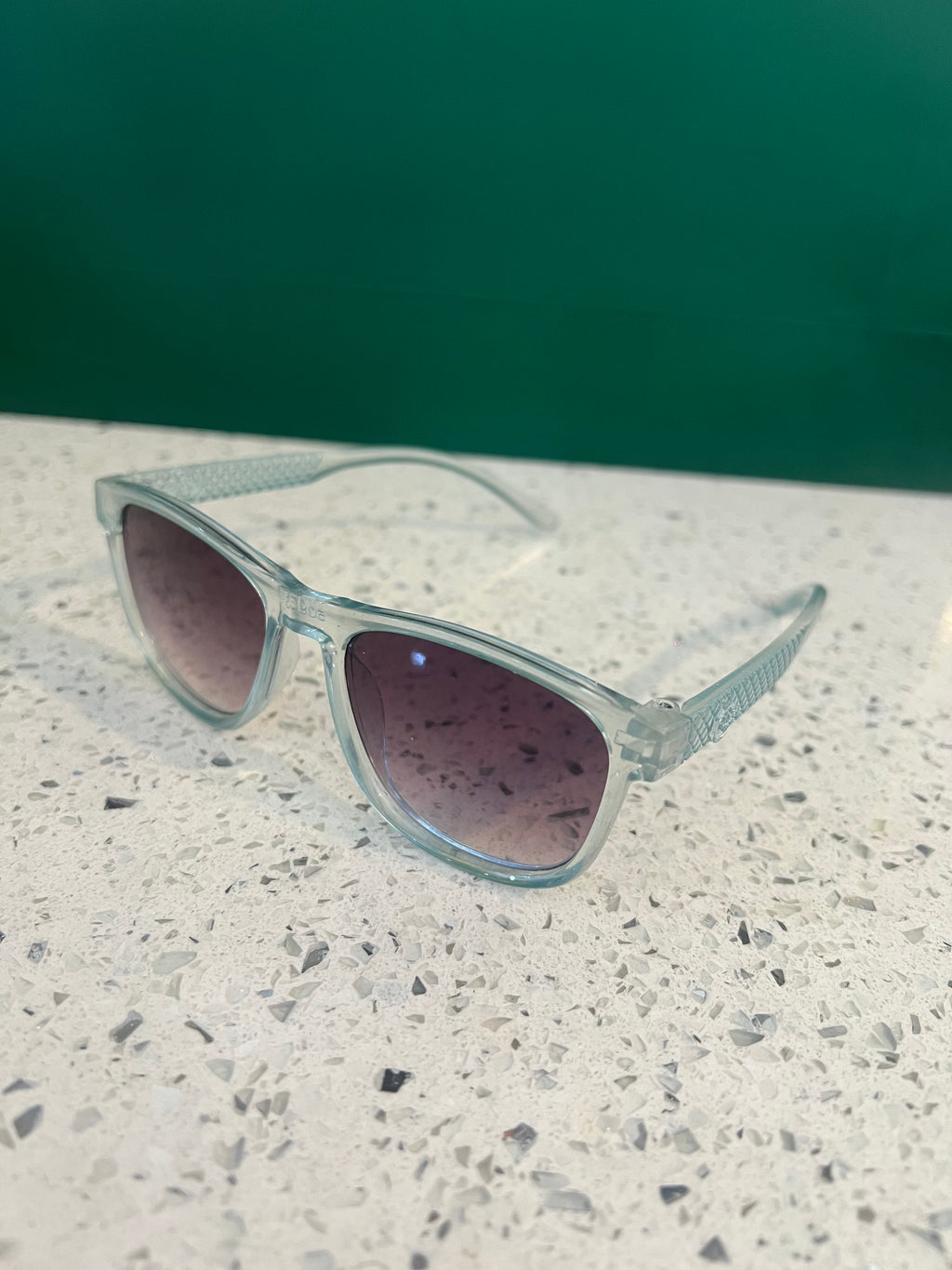 Premium Kids Transparent Aqua Blue Square Sunglasses – SG64
