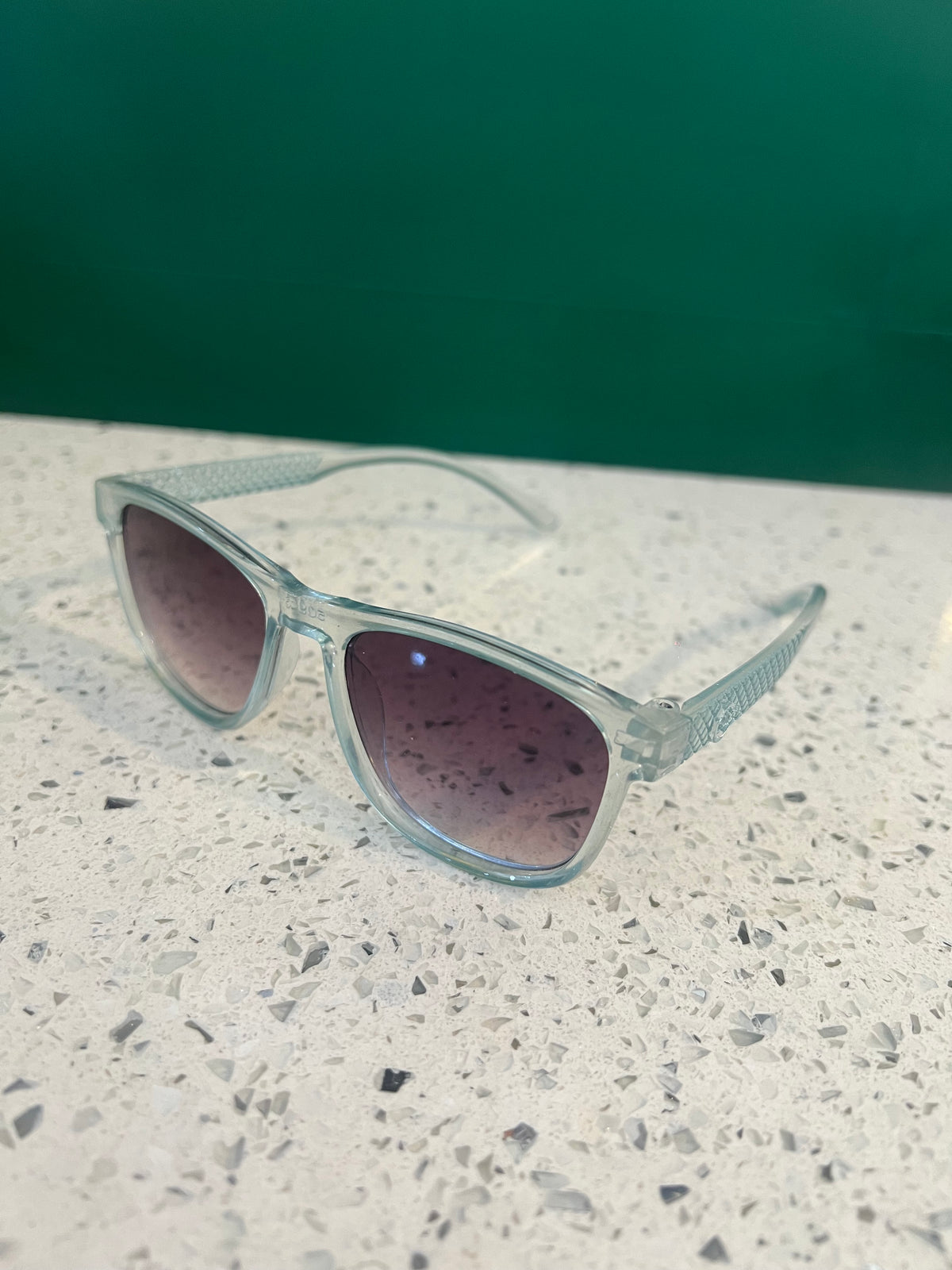 Premium Kids Transparent Aqua Blue Square Sunglasses – SG64