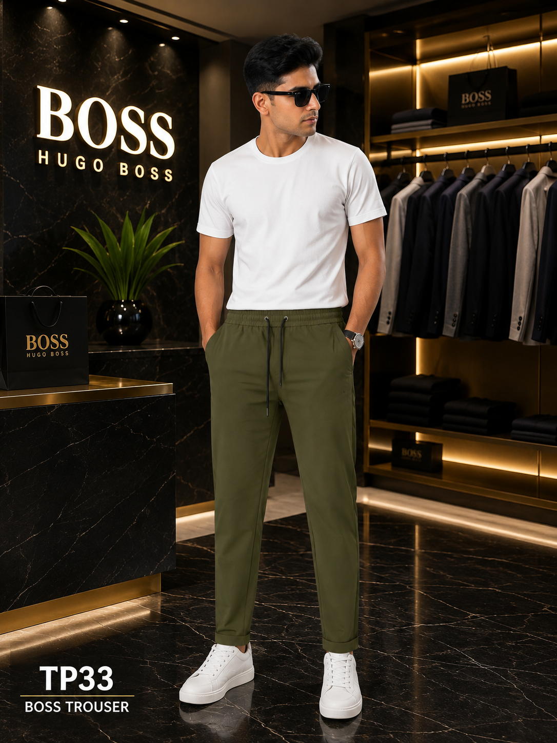 Men’s Premium BS Olive Trouser – TP33