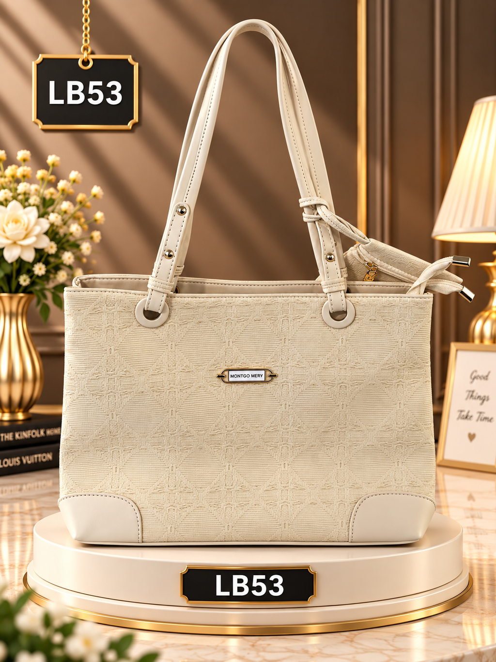 Premium Textured Shoulder Tote Bag – LB53