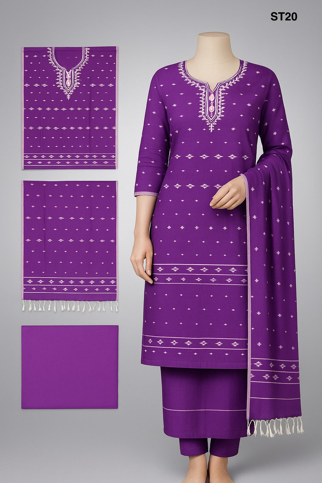 Half Silk Three Piece ST20