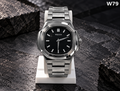 Men's Premium Octagonal Stainless Steel Analog Watch – W79