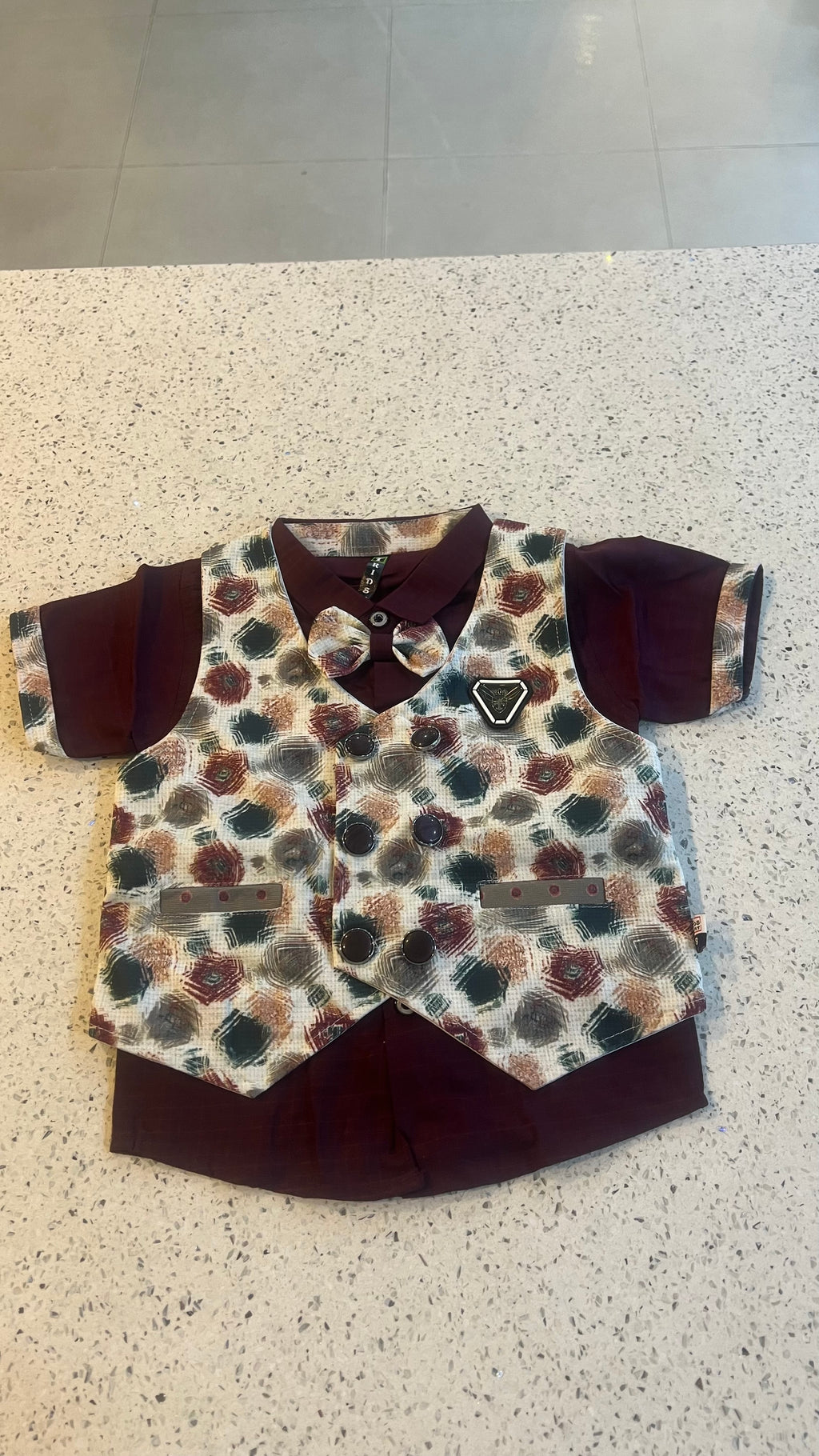 Premium Boys Waistcoat, Shirt & Shorts Set-BW01