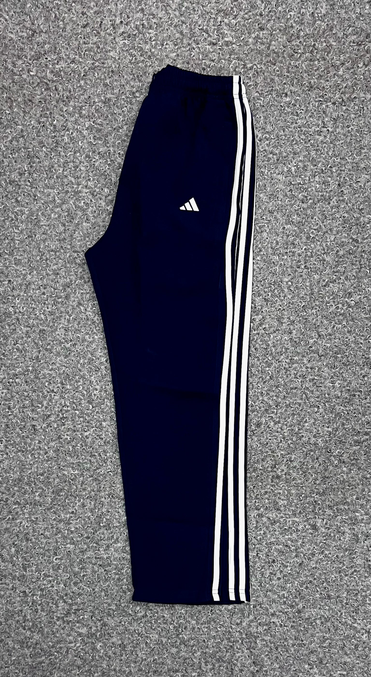 Three Stripe Full Athletic Track Pant Navy white