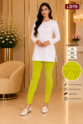Premium Women’s Stretch Leggings Lime Green-LD79