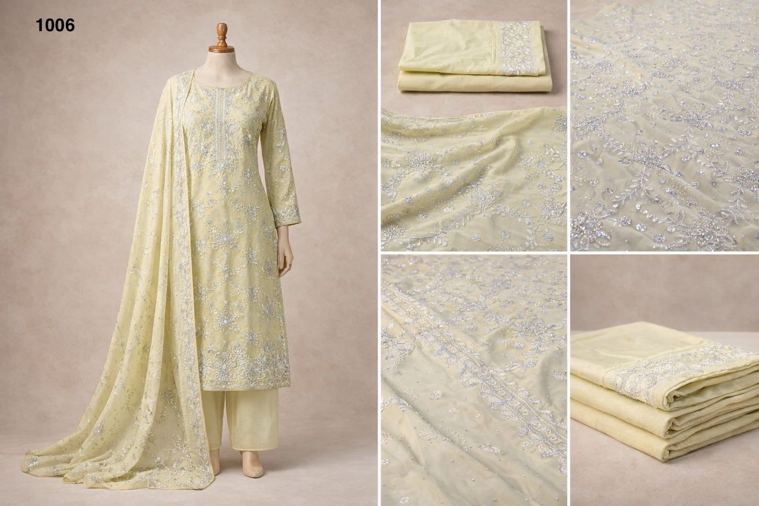 Luxury Heavy Embroidered Sequin Dress 1046