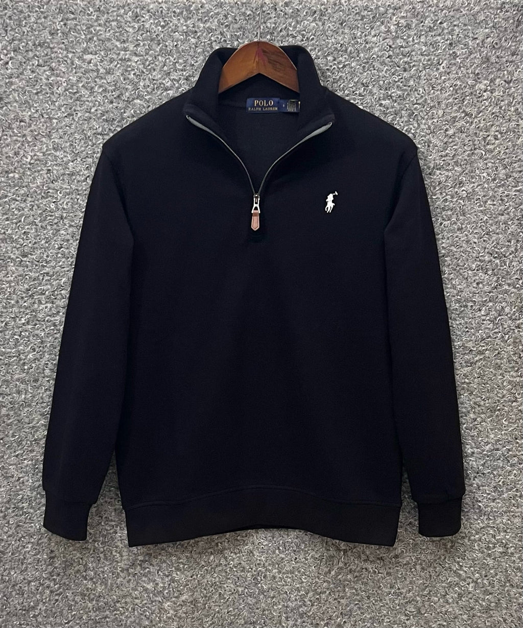 Premium Half Zip Pullover Jacket Black