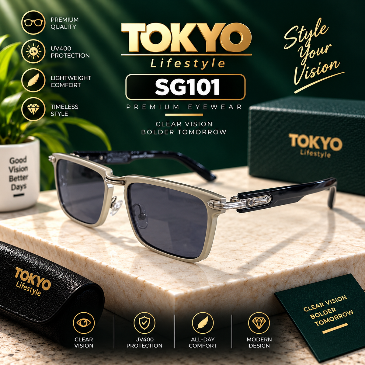 Premium Square Sunglasses – SG101