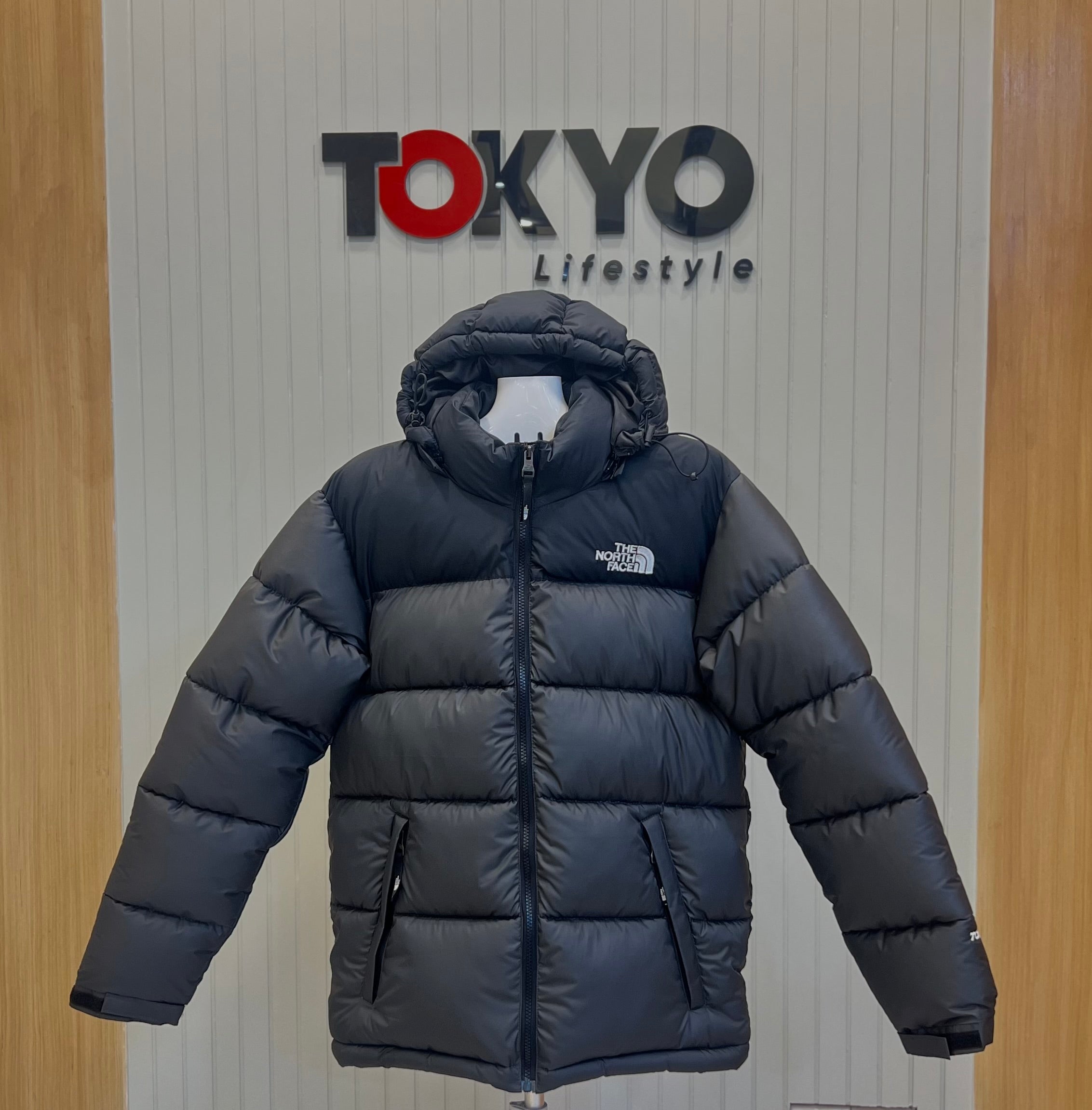 Men’s Premium Hooded Puffer Jacket Black Ash