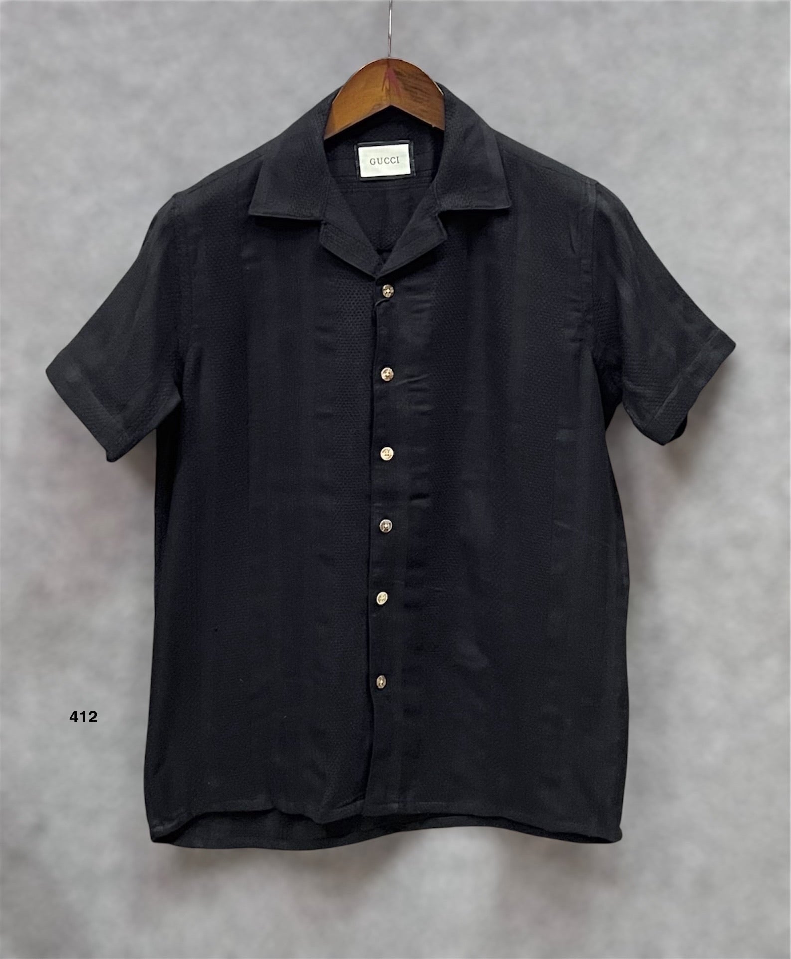 Premium Cuban Collar Bamboo Stripe Shirt GCST 412