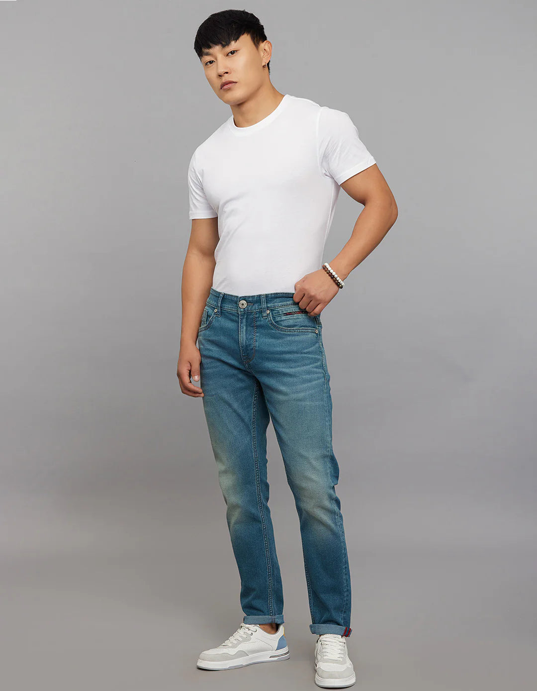 Greenish 5 Pocket Low-Rise Ankle Length Stretch Jeans RJ6278