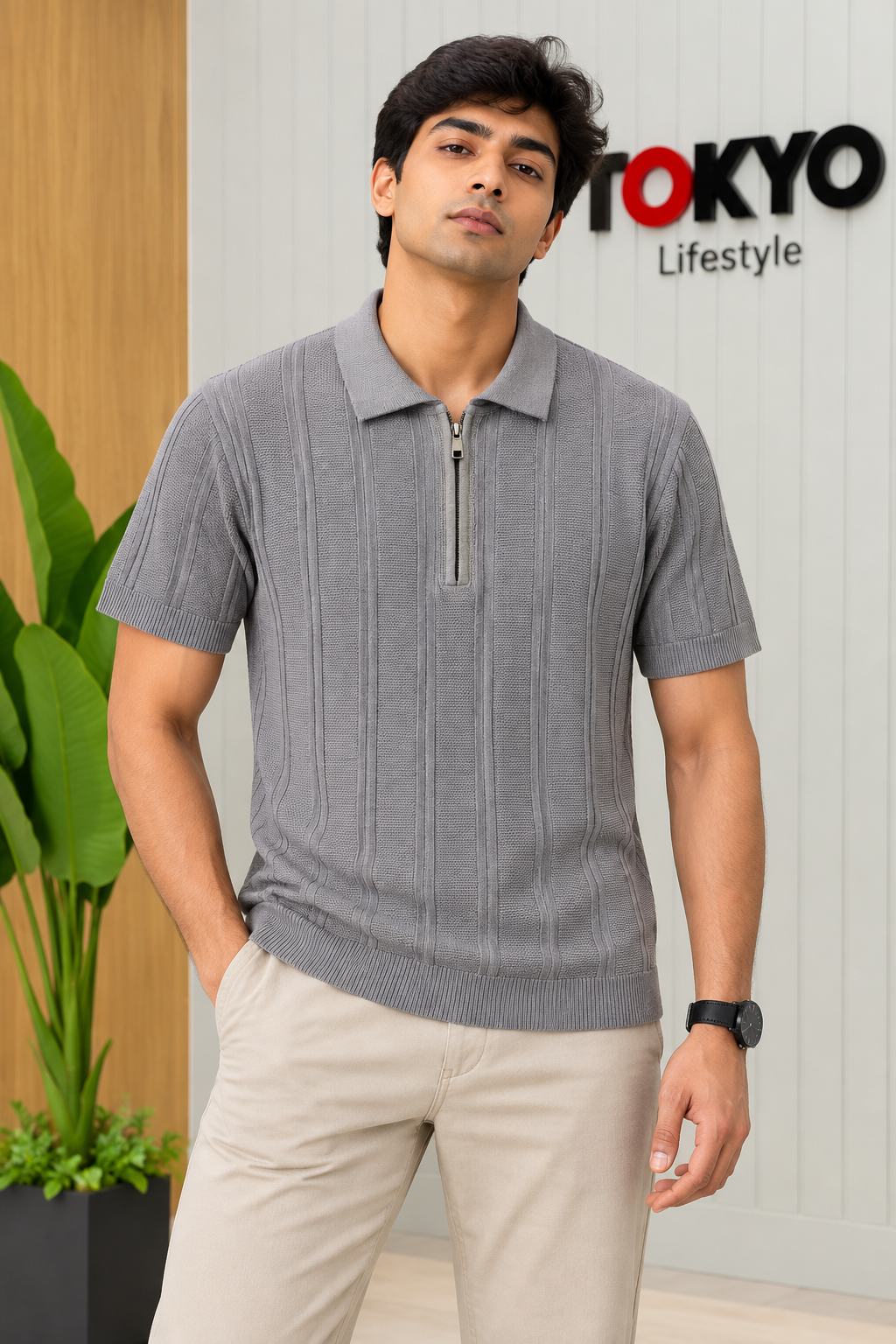 GATSBY Mans Polo T-shirt _Celio 1908 CHARCOAL
