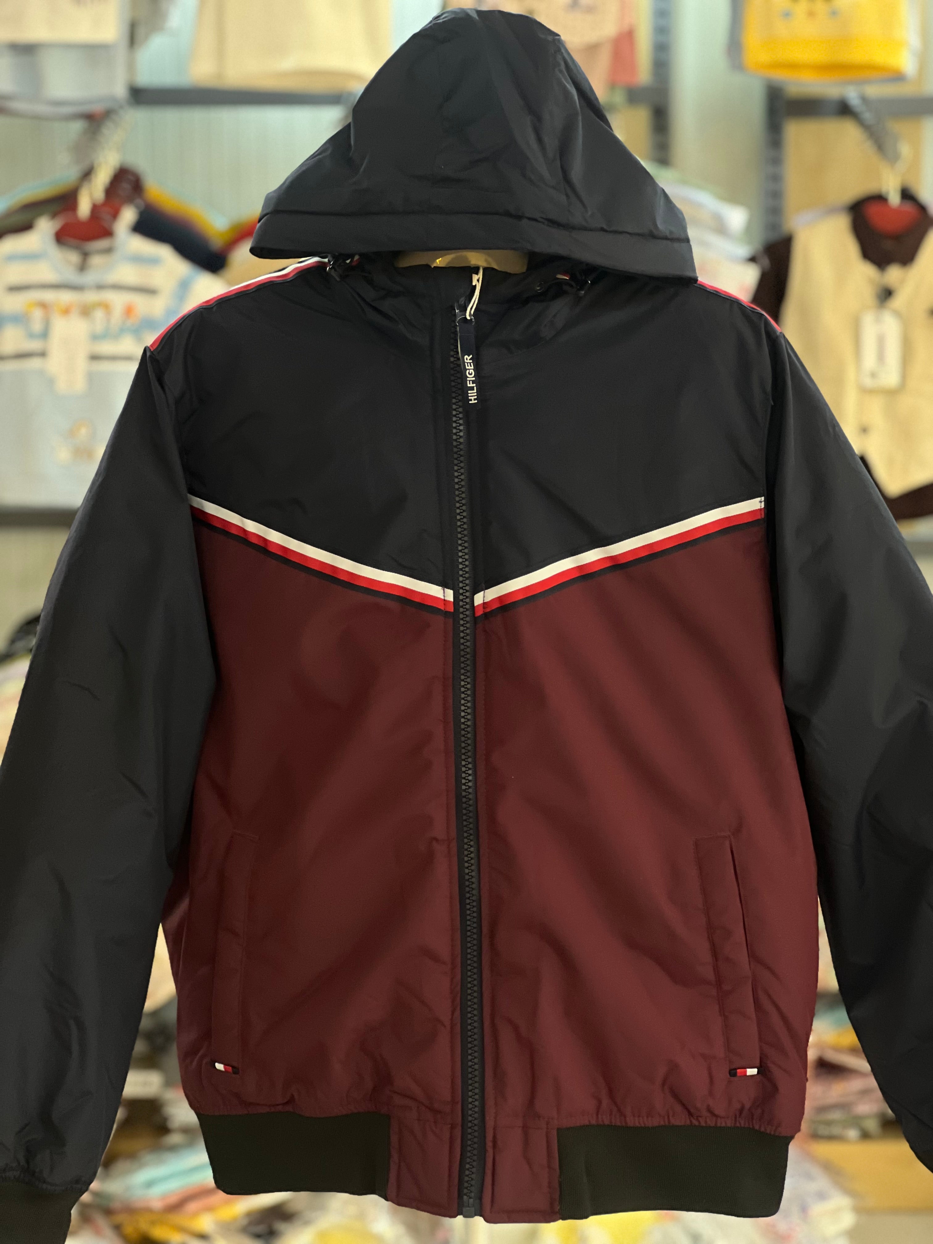 Men’s Hooded Puffer Jacket  Navy Marrone Winter Jacket