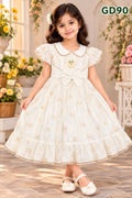 Premium Girls Bow Lace Party Dress – GD90
