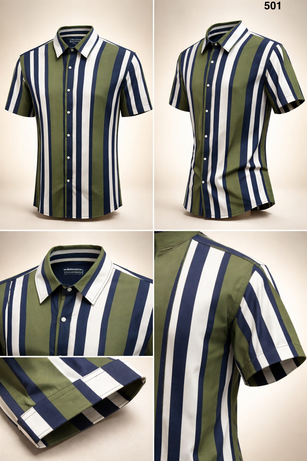 Classic Hawaiian Stripe Shirt HPS 501