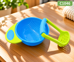 Premium Baby Food Grinding & Straining Bowl Set – Manual Masher & Feeder | C1046