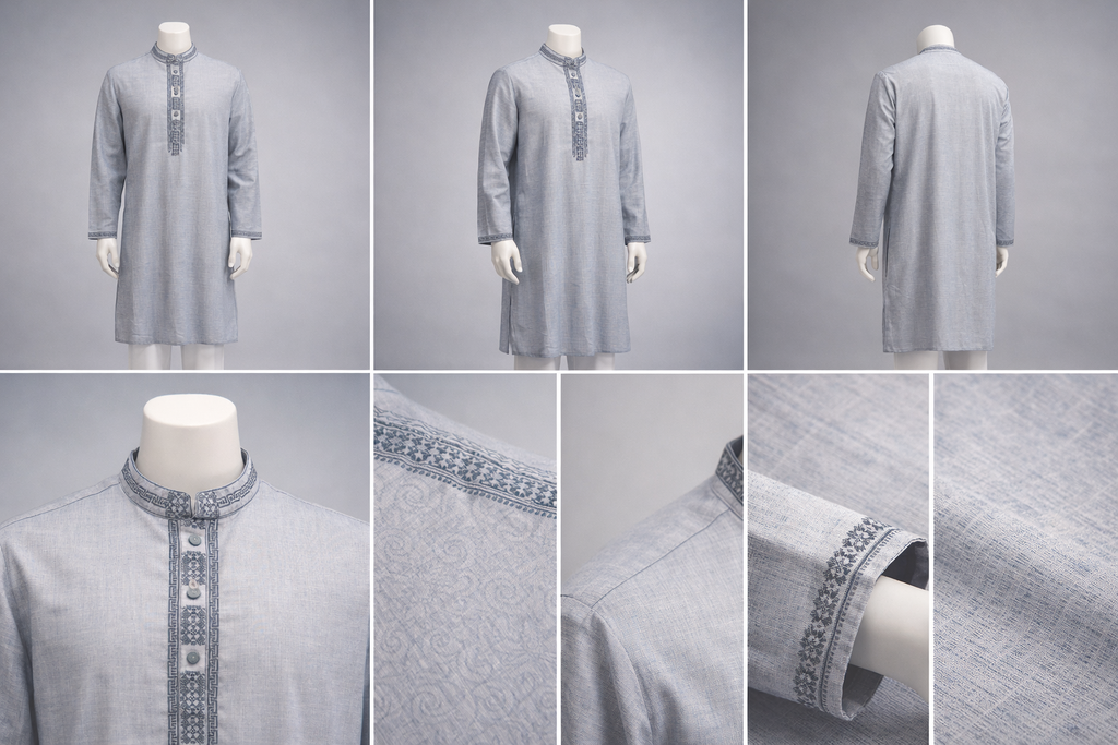 Luxury embroidery Panjabi with premium finish 100