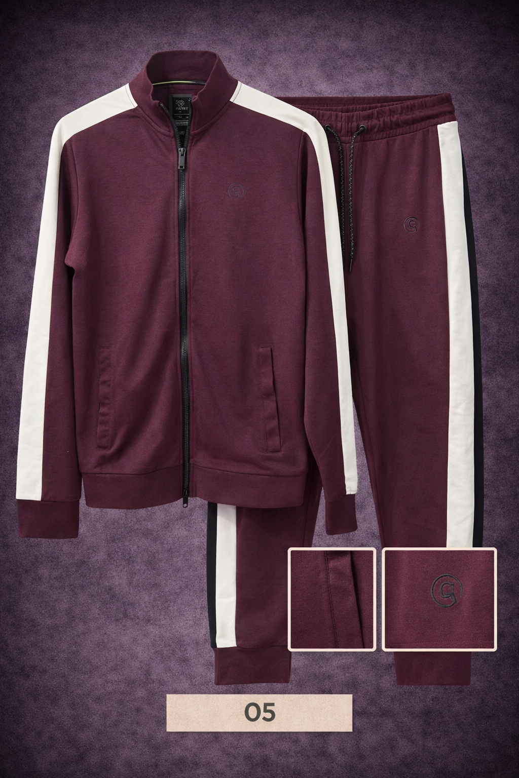 GATSBY Mens Jogging Set_ Maroon 05