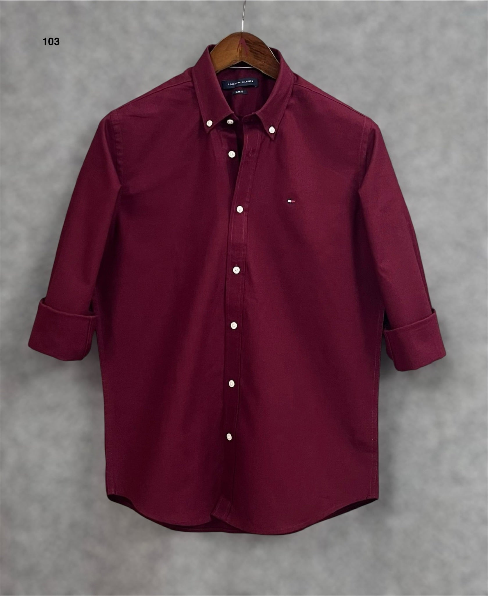 TMS Signature Solid Cotton Shirt 103
