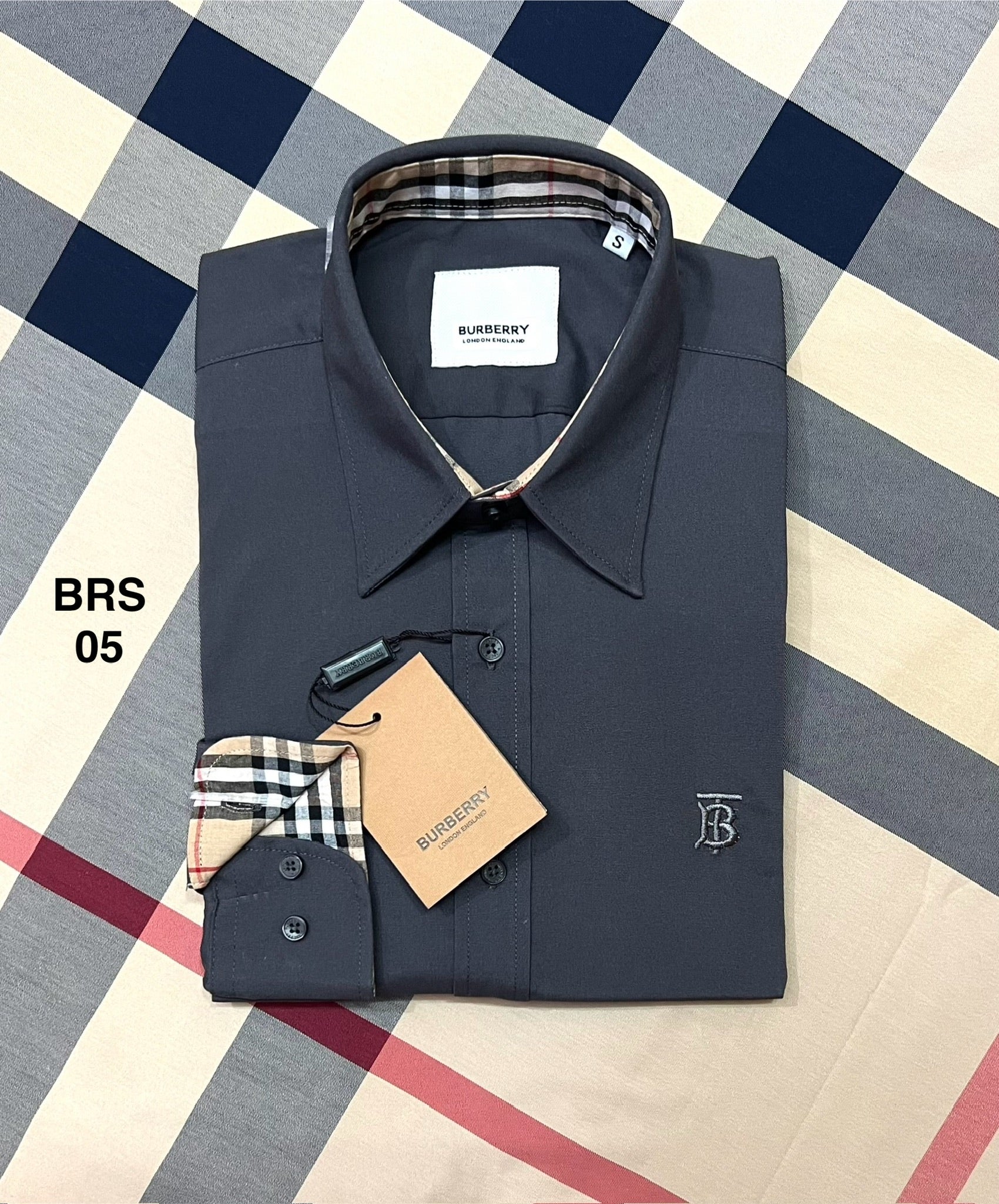Signature Solid Shirt BRS BT 05 charcoal