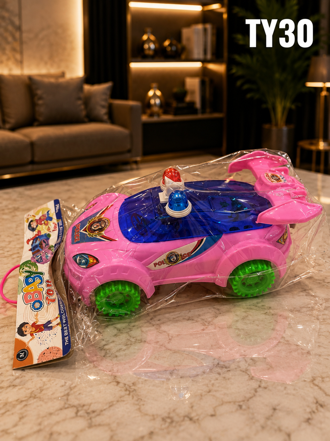 Kids Police Racing Car Toy with Light & Sound-TY30