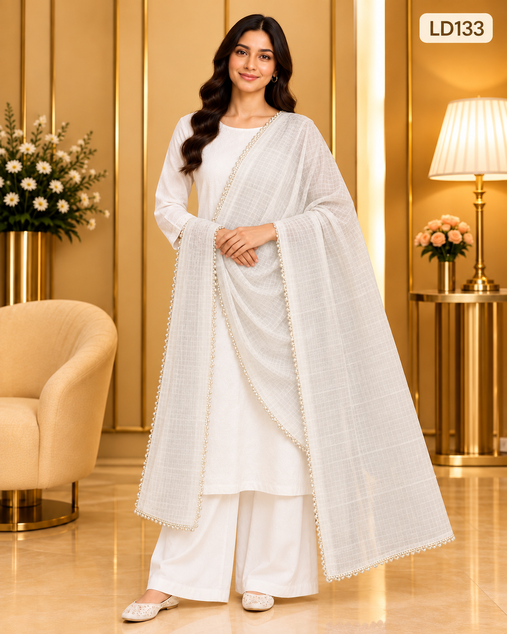 Premium Textured Ladies Dupatta-LD133